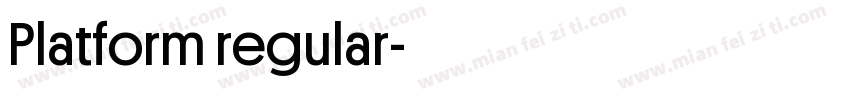 Platform regular字体转换